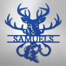 Custom Metal Wall Art - Personalized Deer and Fish Sign