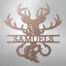 Custom Metal Wall Art - Personalized Deer and Fish Sign