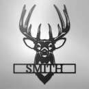 Custom Metal Wall Art - Personalized Buck Antler Sign