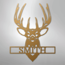 Custom Metal Wall Art - Personalized Buck Antler Sign