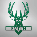 Custom Metal Wall Art - Personalized Buck Antler Sign