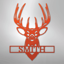 Custom Metal Wall Art - Personalized Buck Antler Sign