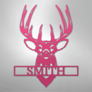 Custom Metal Wall Art - Personalized Buck Antler Sign