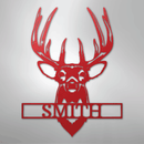 Custom Metal Wall Art - Personalized Buck Antler Sign