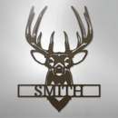 Custom Metal Wall Art - Personalized Buck Antler Sign