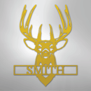 Custom Metal Wall Art - Personalized Buck Antler Sign