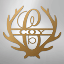 Custom Metal Wall Art - Personalized Deer Antler Monogram Sign
