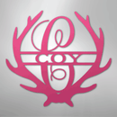 Custom Metal Wall Art - Personalized Deer Antler Monogram Sign