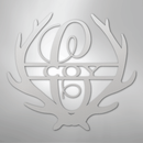 Custom Metal Wall Art - Personalized Deer Antler Monogram Sign