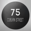 Custom Metal Sign - Personalized Round House Number Plaque