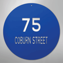 Custom Metal Sign - Personalized Round House Number Plaque