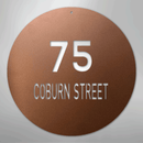 Custom Metal Sign - Personalized Round House Number Plaque