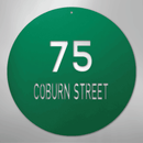 Custom Metal Sign - Personalized Round House Number Plaque