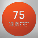 Custom Metal Sign - Personalized Round House Number Plaque