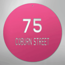 Custom Metal Sign - Personalized Round House Number Plaque