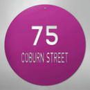 Custom Metal Sign - Personalized Round House Number Plaque