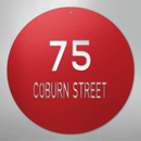 Custom Metal Sign - Personalized Round House Number Plaque