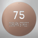 Custom Metal Sign - Personalized Round House Number Plaque