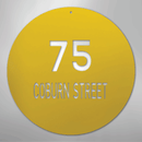 Custom Metal Sign - Personalized Round House Number Plaque