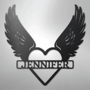 Custom Metal Wall Art - Angel Wing Remembrance Sign