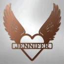 Custom Metal Wall Art - Angel Wing Remembrance Sign