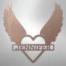 Custom Metal Wall Art - Angel Wing Remembrance Sign