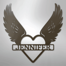 Custom Metal Wall Art - Angel Wing Remembrance Sign