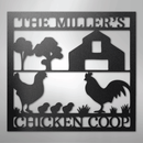 Custom Metal Wall Art - Homestead Chicken Coop Sign