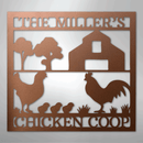 Custom Metal Wall Art - Homestead Chicken Coop Sign