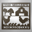 Custom Metal Wall Art - Homestead Chicken Coop Sign