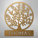 Custom Metal Wall Art - Personalized Tree of Life Name Monogram Sign