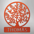 Custom Metal Wall Art - Personalized Tree of Life Name Monogram Sign