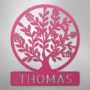 Custom Metal Wall Art - Personalized Tree of Life Name Monogram Sign