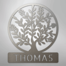Custom Metal Wall Art - Personalized Tree of Life Name Monogram Sign