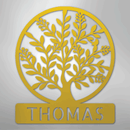 Custom Metal Wall Art - Personalized Tree of Life Name Monogram Sign