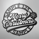 Custom Metal Wall Art - Personalized Christmas Monogram Sign
