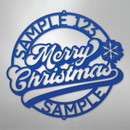 Custom Metal Wall Art - Personalized Christmas Monogram Sign