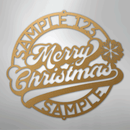 Custom Metal Wall Art - Personalized Christmas Monogram Sign