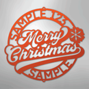 Custom Metal Wall Art - Personalized Christmas Monogram Sign