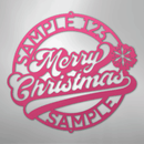 Custom Metal Wall Art - Personalized Christmas Monogram Sign