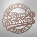 Custom Metal Wall Art - Personalized Christmas Monogram Sign