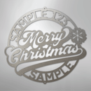 Custom Metal Wall Art - Personalized Christmas Monogram Sign