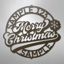 Custom Metal Wall Art - Personalized Christmas Monogram Sign