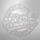 Custom Metal Wall Art - Personalized Christmas Monogram Sign