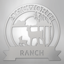 Custom Metal Wall Art - Personalized Sunset Deer Ranch Monogram Sign