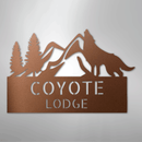 Custom Metal Wall Art - Personalized Coyote Sign