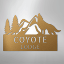 Custom Metal Wall Art - Personalized Coyote Sign