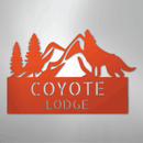 Custom Metal Wall Art - Personalized Coyote Sign