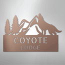 Custom Metal Wall Art - Personalized Coyote Sign