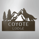 Custom Metal Wall Art - Personalized Coyote Sign